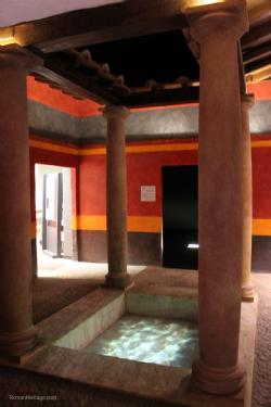 Roman House replica and items