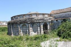 Mausoleums by the road in modern city Capua Vetera 