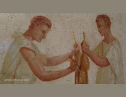 Getty Villa Malibú Fragment of a Roman Fresco depicting butchers at work A.D. 100 to 150 (4)