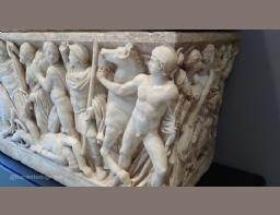 Getty Villa Malibú Sarcophagus and Lid Roman made in Athens A.D. 180 to 220 Achilles life (5)